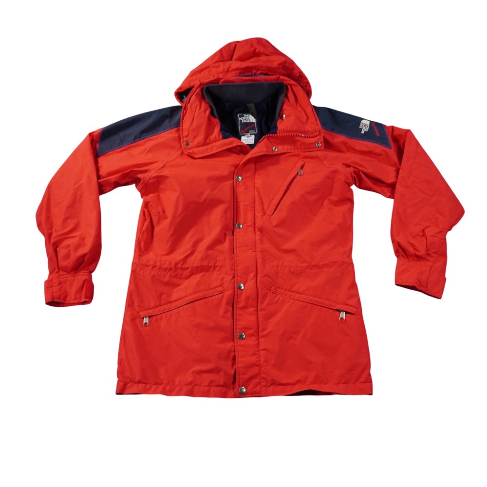Vintage The North Face Extreme Parka Mens Small Red Navy Gore-Tex USA Hooded
